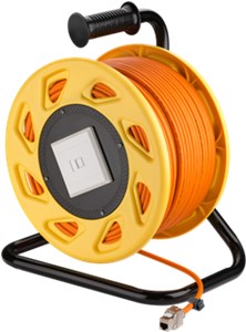 Portable RJ45 Network Cable Reel Extension, orange
