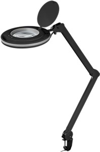 LED lampada d'ingrandimento con morsetto, 9 W, nero
