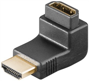 HDMI™-Winkeladapter 90°, vergoldet, 8K @ 60 Hz