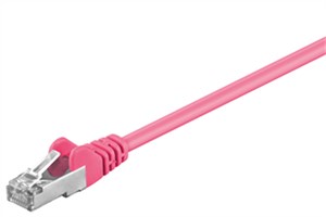 CAT 5e Câble Patch, SF/UTP, magenta, 1 m