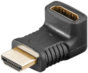 HDMI™-Winkeladapter 90°, vergoldet, 8K @ 60 Hz
