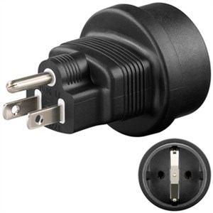 Netzadapter US, Schwarz