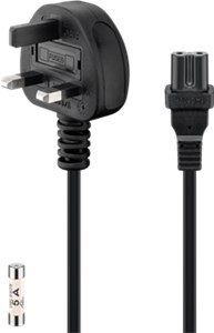 UK Mains Connection Cable, 1.5 m, Black