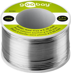 Professional solder lead-free, ø 0.35 mm, 100 g roll