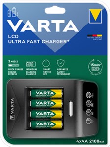 LCD Ultra Fast Charger+ (Type 57685) incl. 4x AA 2100 mAh