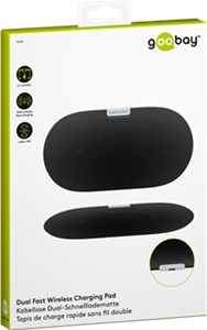 Kabelloses Dual-Schnellladegerät 10 W, Schwarz Kabelloses Dual-Schnellladegerät 10 W, Schwarz