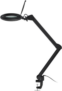LED Magnifying Lamp with Clamp, 10 W, black