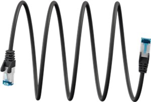 CAT 6A cavo patch S/FTP (PiMF), nero
