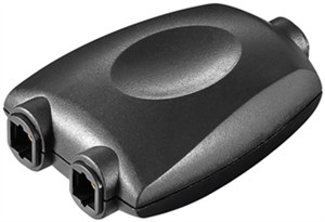 TOSLINK 1-to-2 Digital Audio Splitter, black