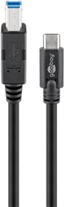 USB 3.0 Kabel USB-C™ auf B, schwarz