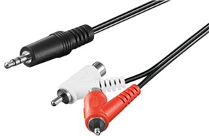 Audio Cable Adapter, 3.5 mm Male to Stereo RCA Male/Female