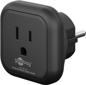 Adaptateur de Voyage USA/Japon vers Europe, noir