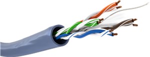 CAT 6A Netzwerkkabel, U/UTP, blau 