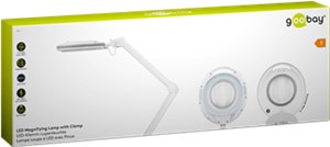 LED Magnifying Lamp with Clamp, 9 W, white