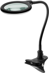 LED lampada d'ingrandimento con morsetto, 6 W, nero