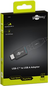Adattatore SuperSpeed USB-C™/USB-A 3.0 OTG per il collegamento dei cavi di ricarica, grigio