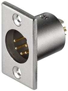 Mikrofon-Einbaustecker, XLR-Stecker (5-Pin)