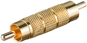 RCA Adapter, Male to Male, Gold Version