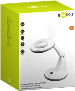 LED Magnifying Lamp with Base, 6 W, white