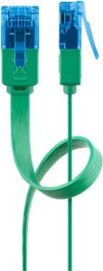 CAT 6A Câble Patch Plat, U/UTP, vert