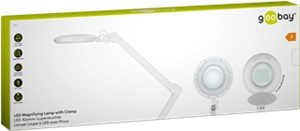 LED Magnifying Lamp with Clamp, 10 W, white