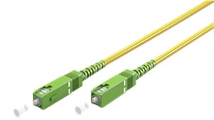 Kabel światłowodowy (FTTH), Singlemode (OS2) Yellow, żółty (Simplex), 0,5 m