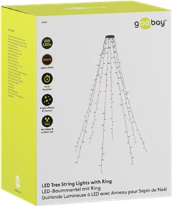 200 LED mantello di luci con anello per albero di Natale