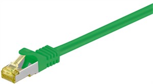 RJ45 Patchkabel CAT 6A S/FTP (PiMF), 500 MHz mit CAT 7 Rohkabel, grün