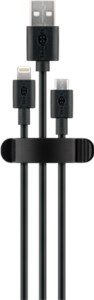 Cable Management Clip 3 Slots, Black 