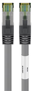 Câble Patch RJ45 (CAT 6A, 500 MHz) avec CAT 8.1 Câble Brut S/FTP, gris