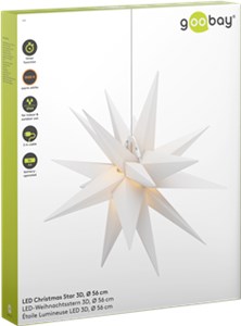 Stella di Natale LED 3D, Ø 56 cm, a batteria Stella di Natale LED 3D, Ø 56 cm, a batteria
