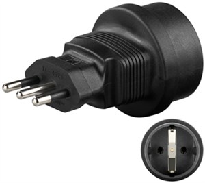 Netzadapter Italien, Schwarz