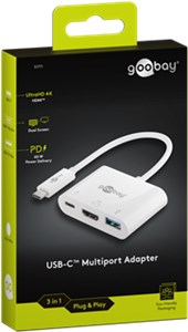 USB-C ™ multiport adattatore HDMI™ (4K30Hz) + C, 3A 60W, bianco