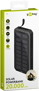 Outdoor Schnelllade-Powerbank mit Solar 20.000 mAh (USB-C™ PD, QC 3.0)