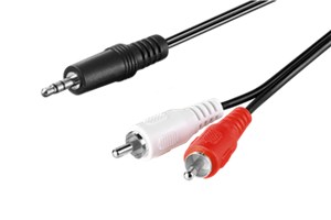 Audio Adapterkabel AUX, 3,5 mm Klinke zu Stereo Cinch-Stecker, CU