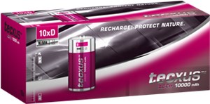 D (Mono)/HR20 Rechargeable - 10000 mAh, 10 dans la boîte