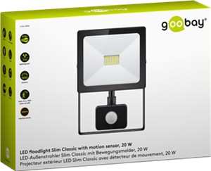 Faretto da esterno a LED, 20 W, Slim Classic, con rilevatore di movimento Faretto da esterno a LED, 20 W, Slim Classic, con rilevatore di movimento