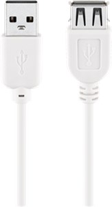 USB 2.0 Hi-Speed extension cable, white