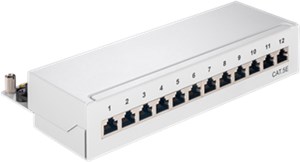 CAT 5e pannello patch mini/desktop, 12 porte (1 U)