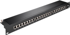 CAT 6a 19-Inch (48.3 cm) Patch Panel, 24-Port (1 U)