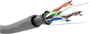 CAT 5e kabel sieciowy, F/UTP, szary