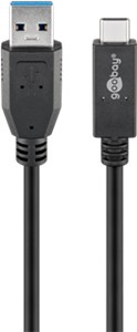 USB-C™ Cable USB 3.2 Gen 2, 3 A, 0.5 m, Black