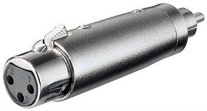 Adattatore XLR, da spina RCA a presa XLR