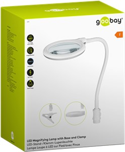 LED lampada d'ingrandimento morsetto/tavolo, 6 W, bianco