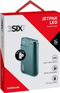 JetPak LED 6.000mAh handy power bank with USB-C ™ and USB-A connector JetPak LED 6.000mAh handy power bank with USB-C ™ and USB-A connector
