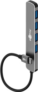 Slim 4-Port Hub USB, USB-C™ vers USB-A, 5 Gbit/s