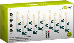 20 kabellose LED-Weihnachtsbaumkerzen