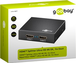 HDMI™ Splitter, 1 Eingang / 2 Ausgänge (Full HD) HDMI™ Splitter, 1 Eingang / 2 Ausgänge (Full HD)