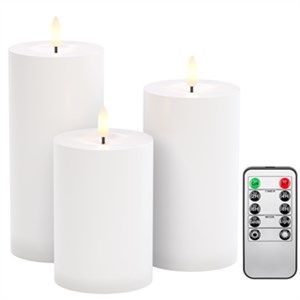 Set di 3 candele LED per esterni