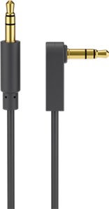Audio Verbindungskabel AUX, 3,5 mm stereo 3-pol., slim, CU, abgewinkelt